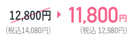 11,800円(税込12,980円)